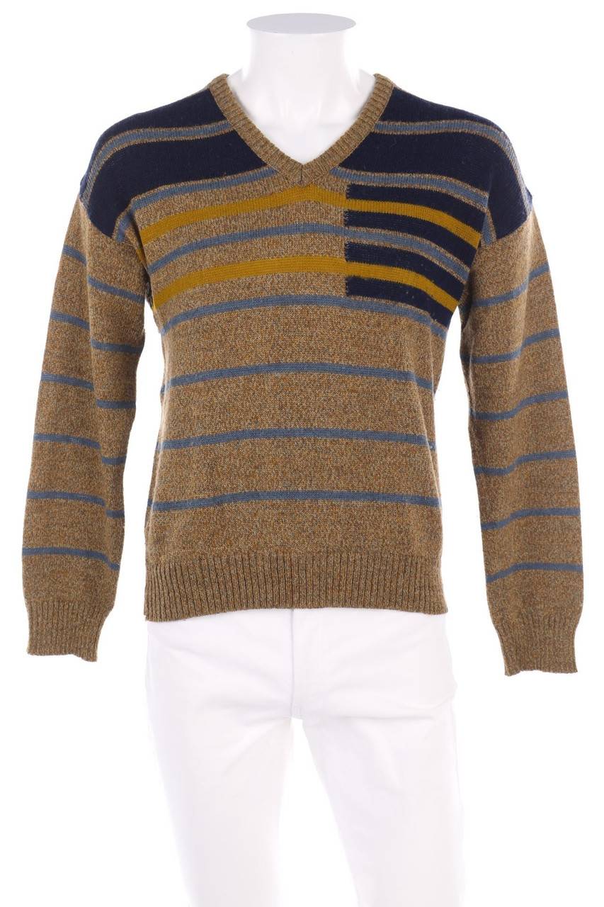 Carou le corsair V-Neck-Pullover mit Streifen