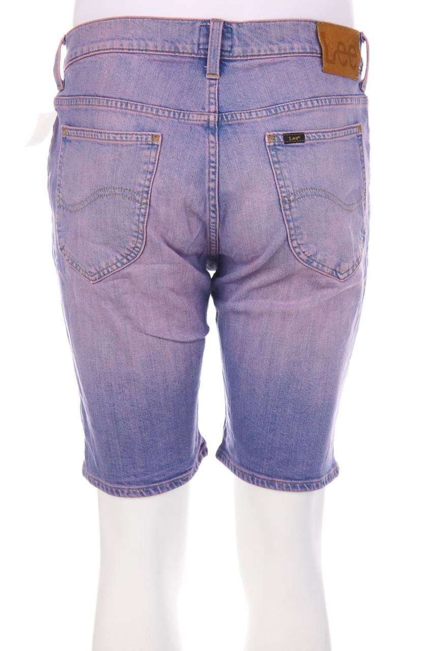 Carou Lee Used Look Jeans-Shorts Mit Logo-Patch