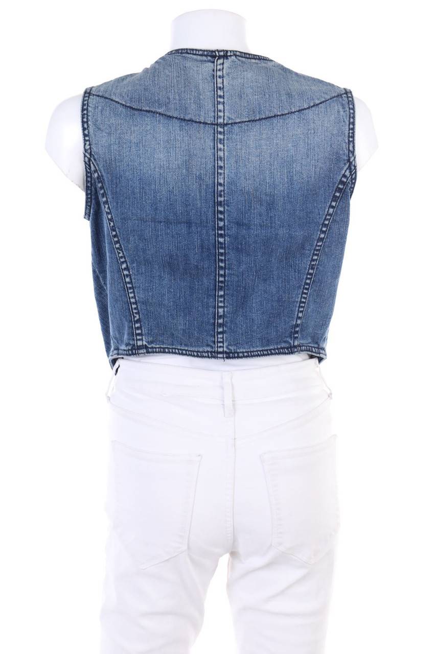 Carou Lois Denim-Weste Mit Stickereien