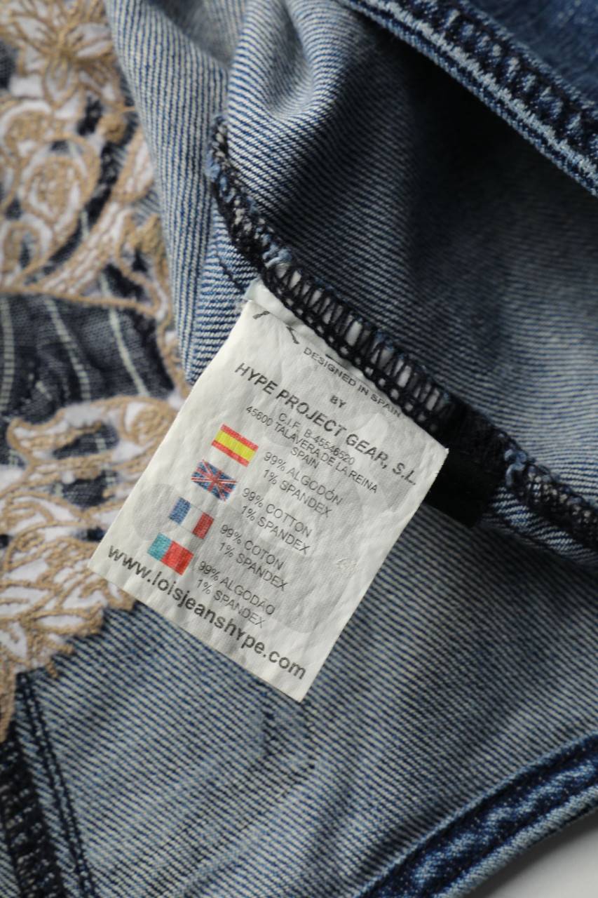 Carou Lois Denim-Weste Mit Stickereien