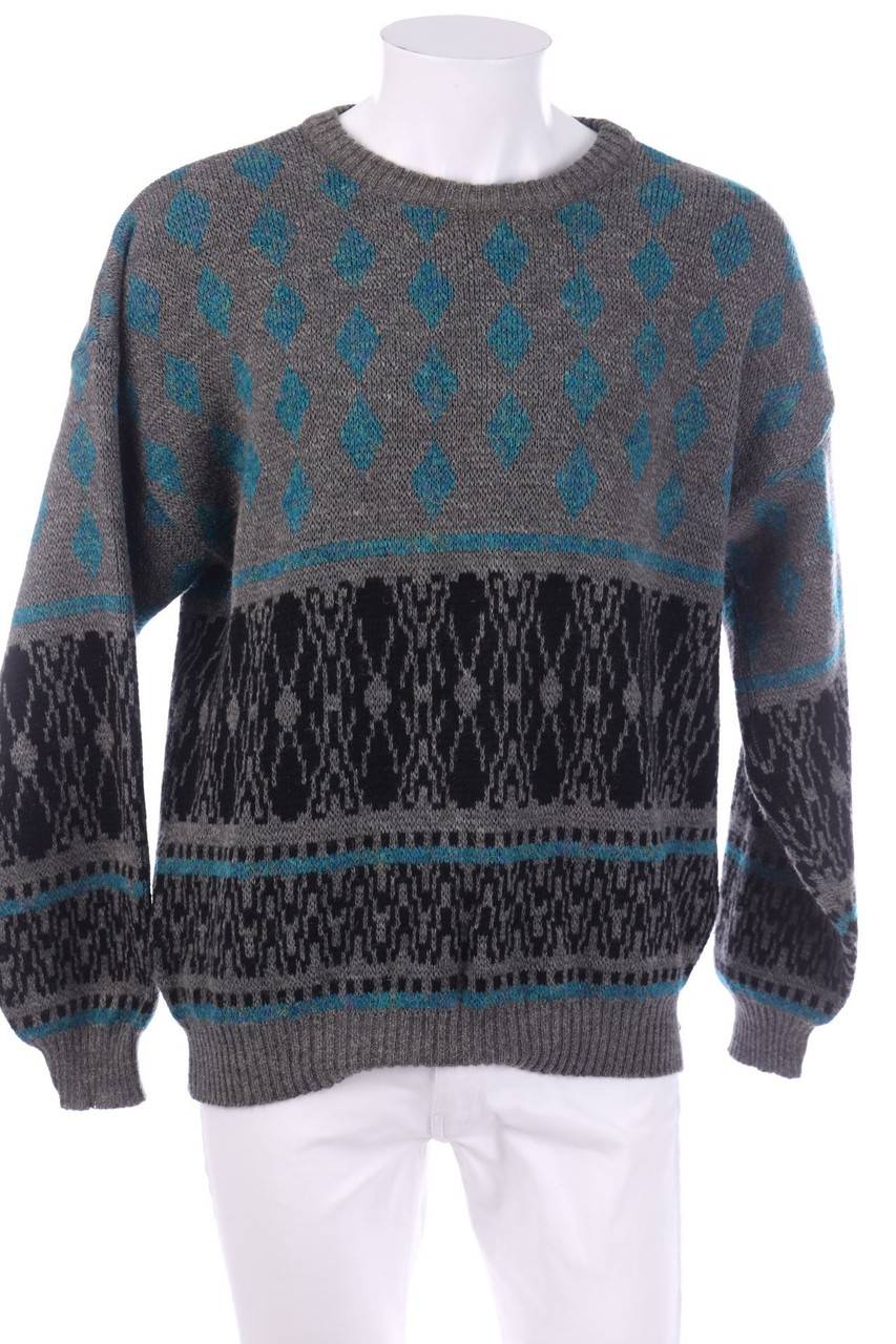 Carou LUPO UOMO Pullover aus Woll-Mix mit Muster