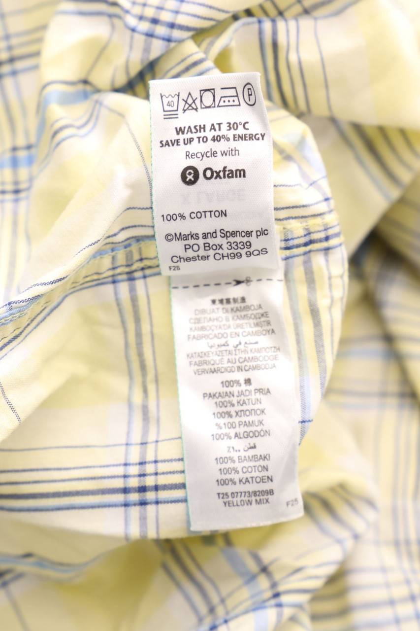 Carou M&S COLLECTION Kurzarm-Hemd Mit Karo-Muster