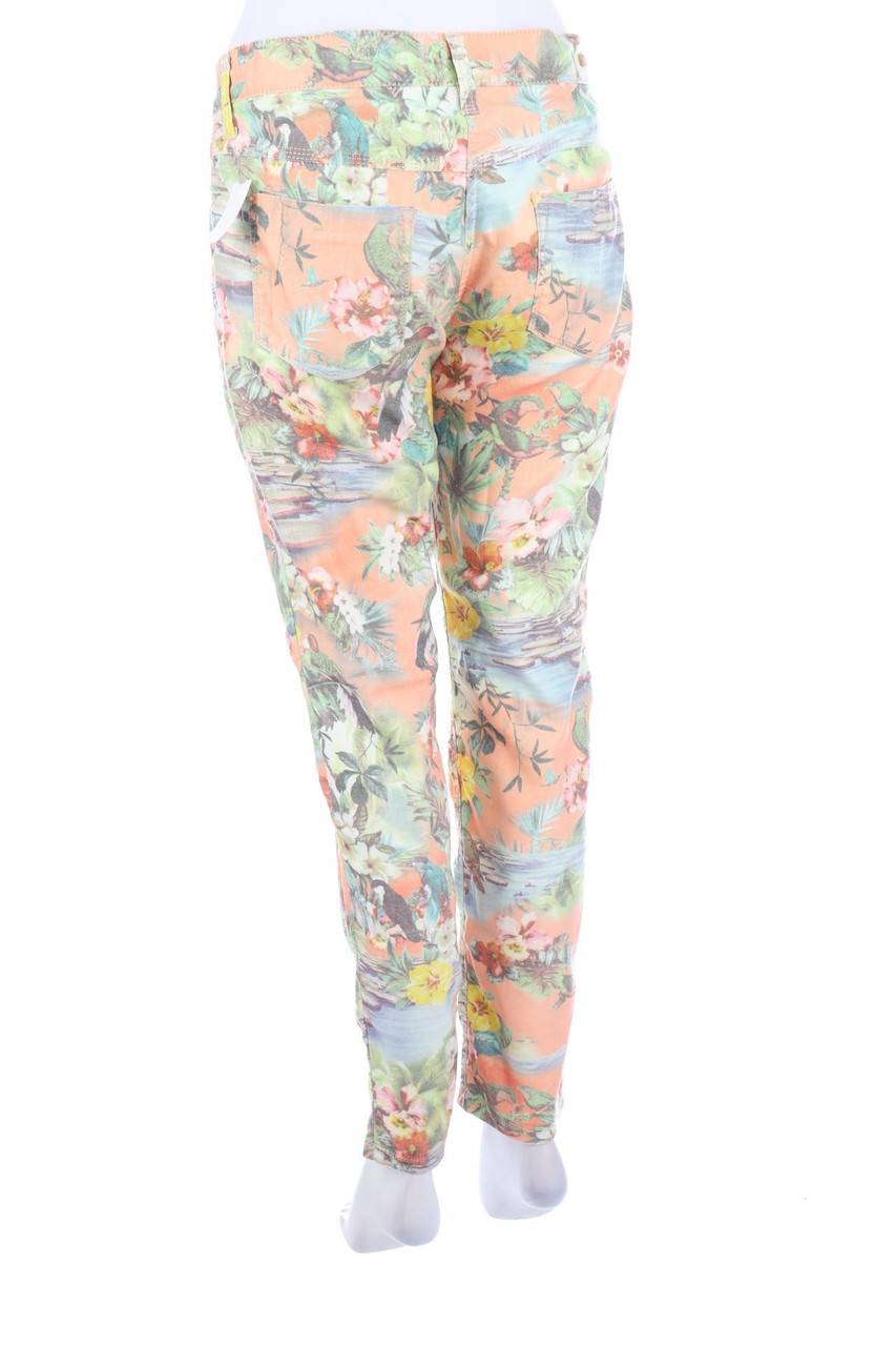 Carou MAC Skinny-Jeans Mit Tropical Print