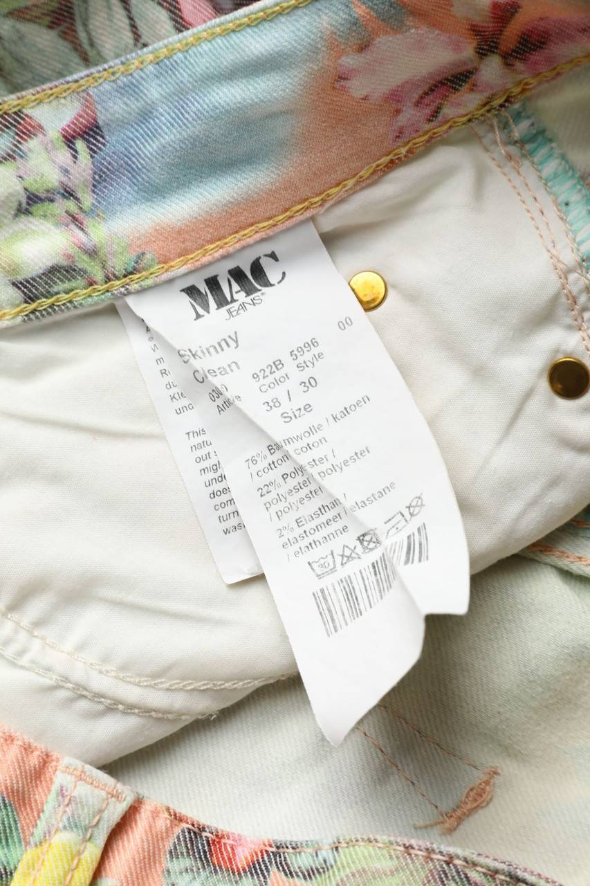 Carou MAC Skinny-Jeans Mit Tropical Print