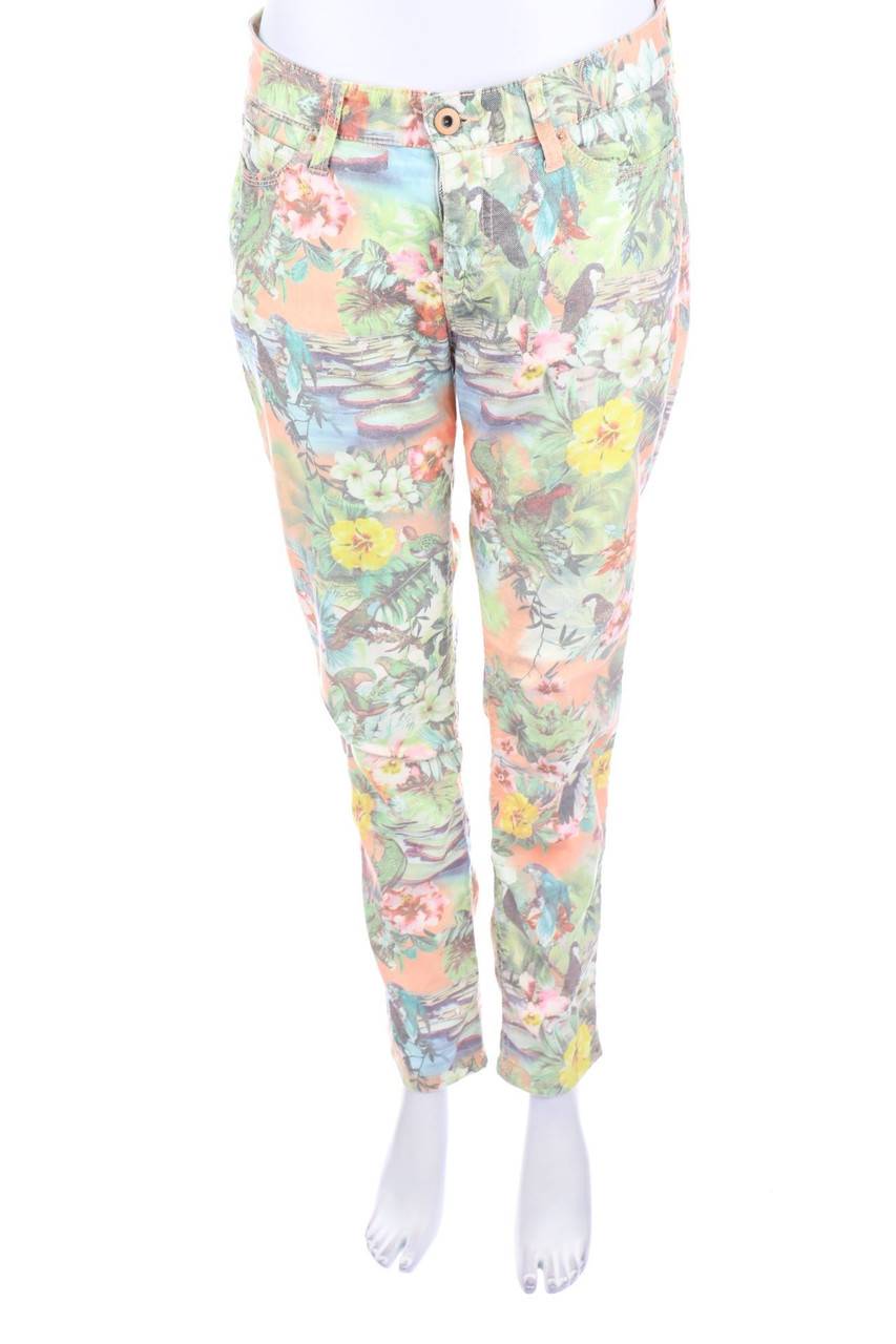 Carou MAC Skinny-Jeans mit Tropical Print