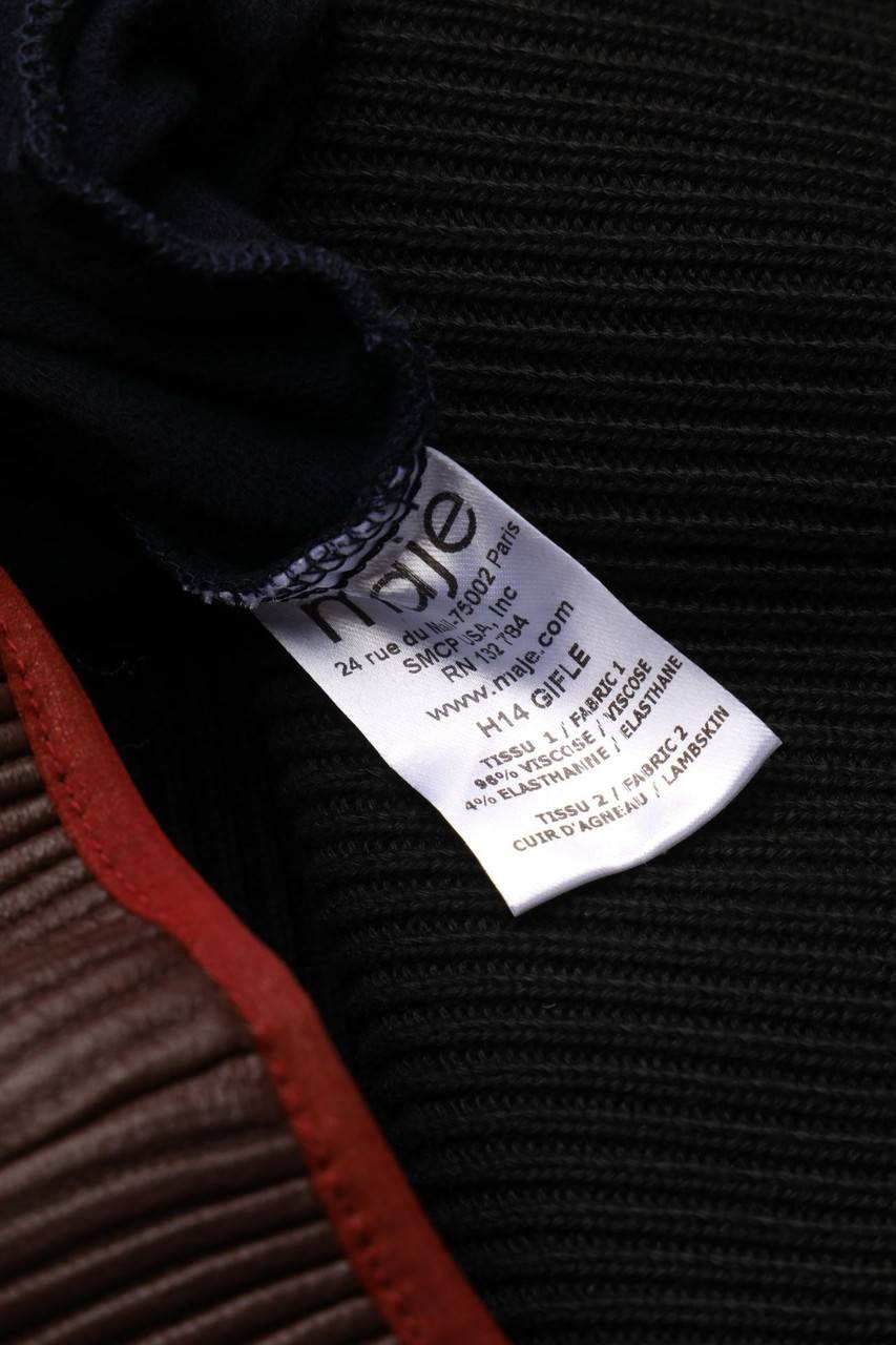 Carou Maje Kleid Mit Leder-Details