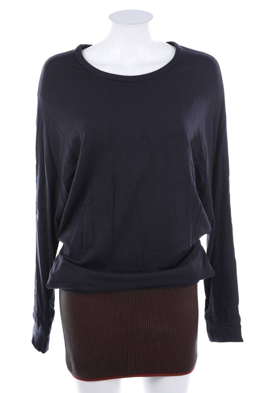 Carou maje Kleid mit Leder-Details