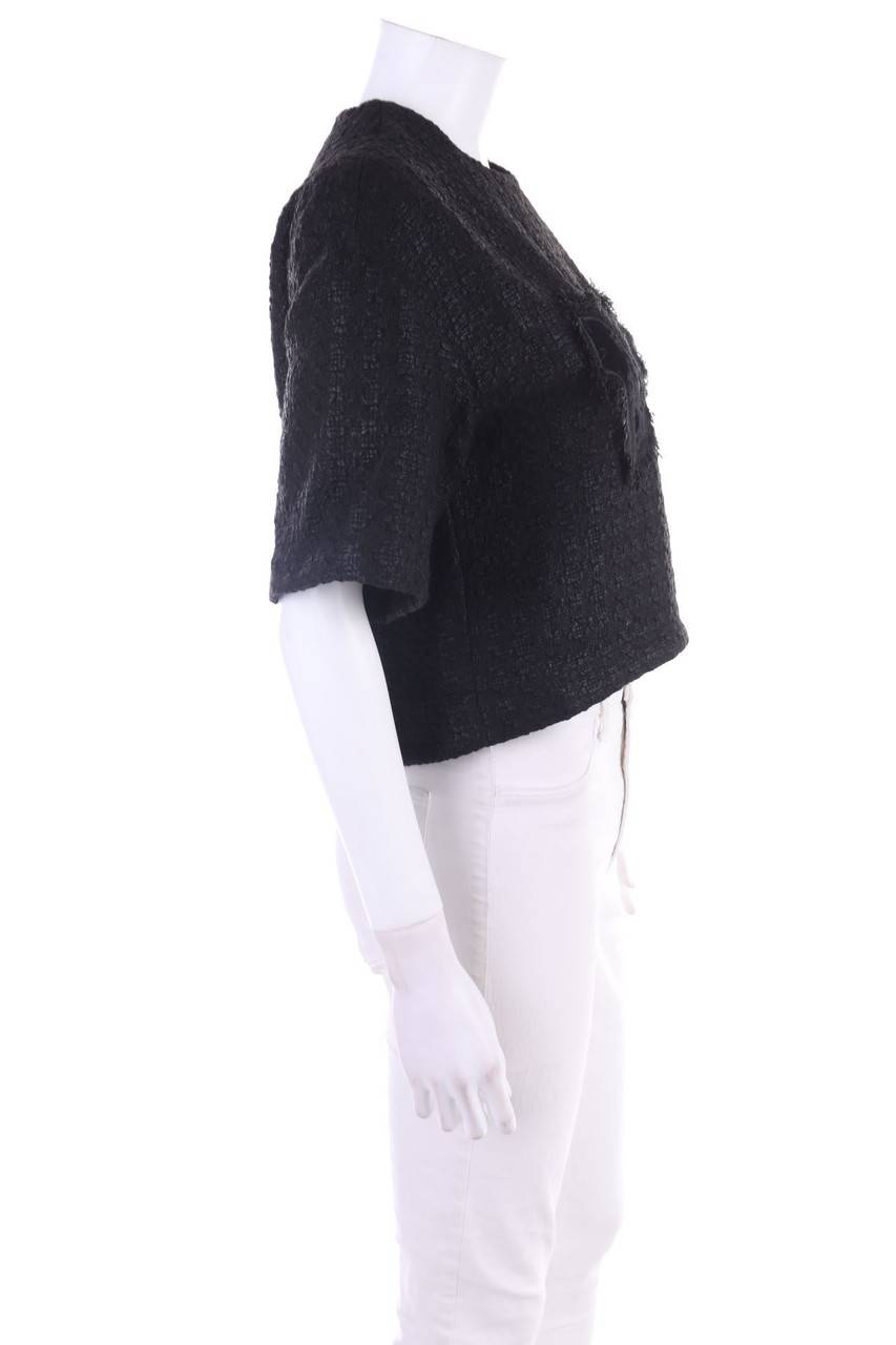 Carou MANGANO Bouclé-Pullover Mit Fransen