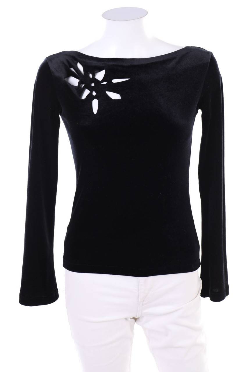 Carou MANGO Samt-Longsleeve-Shirt mit Cut-outs