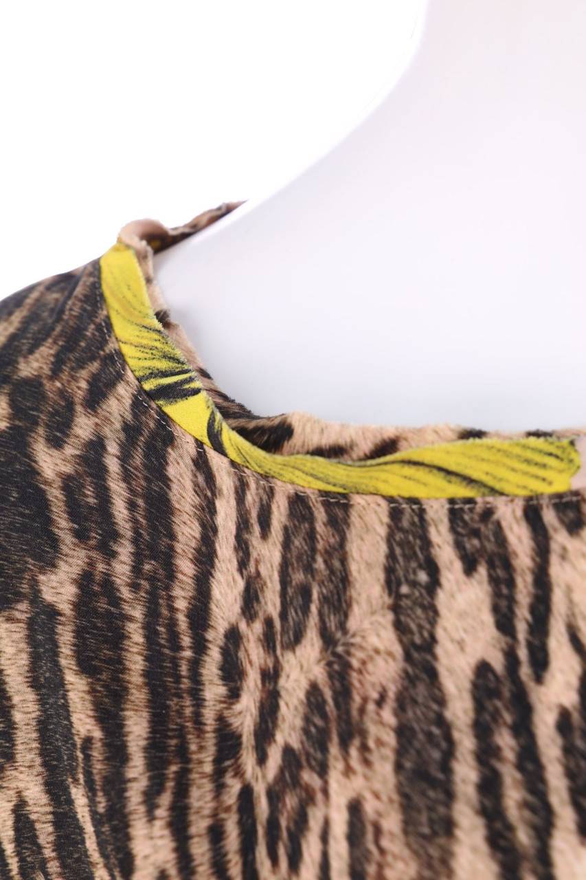 Carou MARC CAIN Kurzarm-Bluse Mit Leo-Print