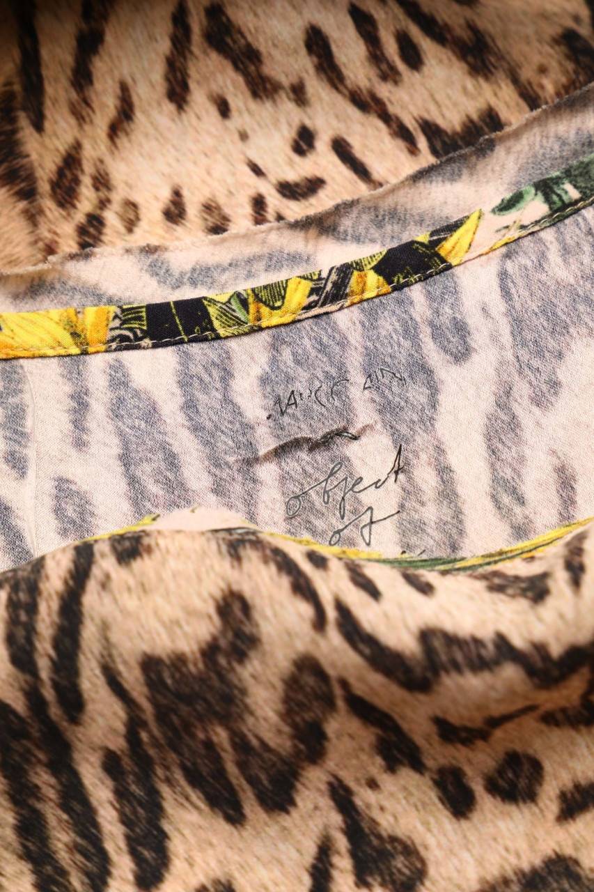 Carou MARC CAIN Kurzarm-Bluse Mit Leo-Print