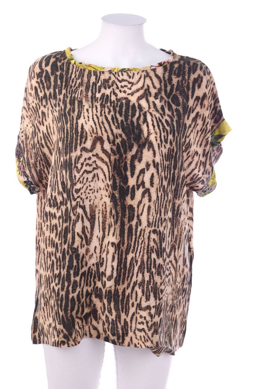 Carou MARC CAIN Kurzarm-Bluse mit Leo-Print