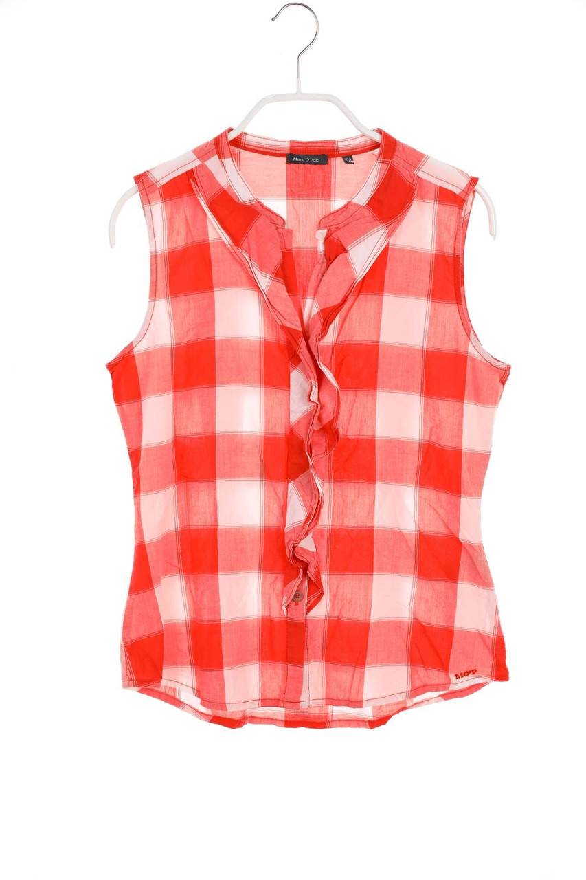 Carou Marc O´Polo Karo-Bluse mit Rüschen
