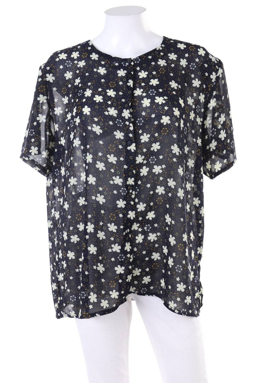 Carou Marnie WEST Kurzarm-Bluse mit Blumen-Print