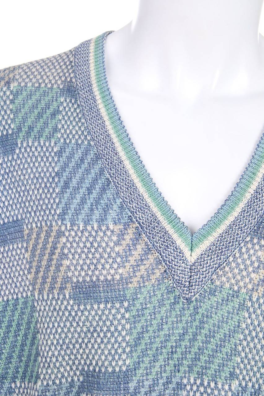Carou MÄRZ Vintage-V-Neck-Pullover Aus Leinen-Mix