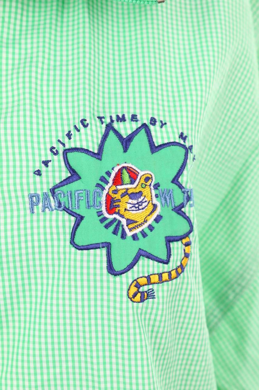 Carou Mäser Karo-Regen-Jacke Mit Logo-Stickerei