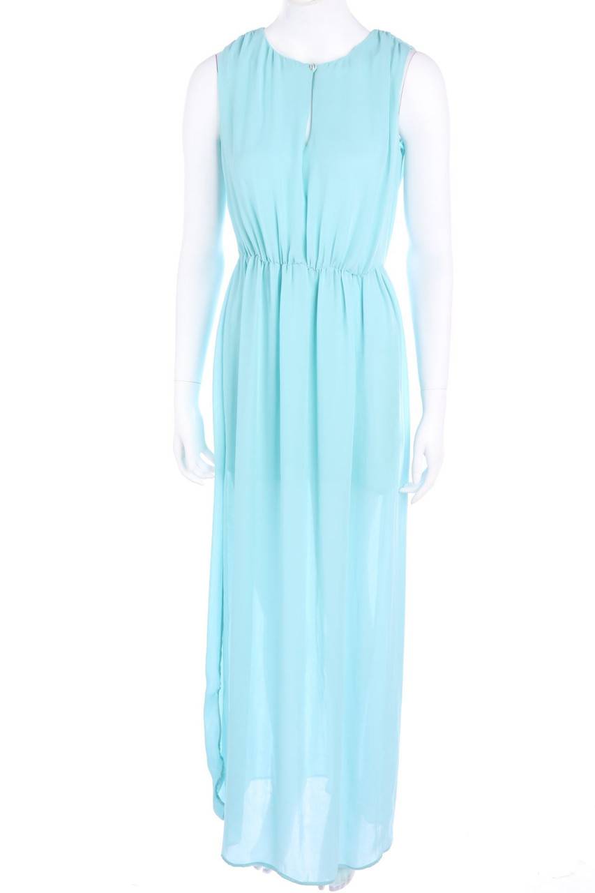 Carou Massimo Dutti Maxi-Abendkleid mit Raffungen