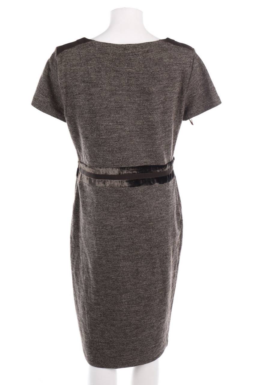 Carou Max Mara Etui-Kleid Aus Schurwolle Mit Samt