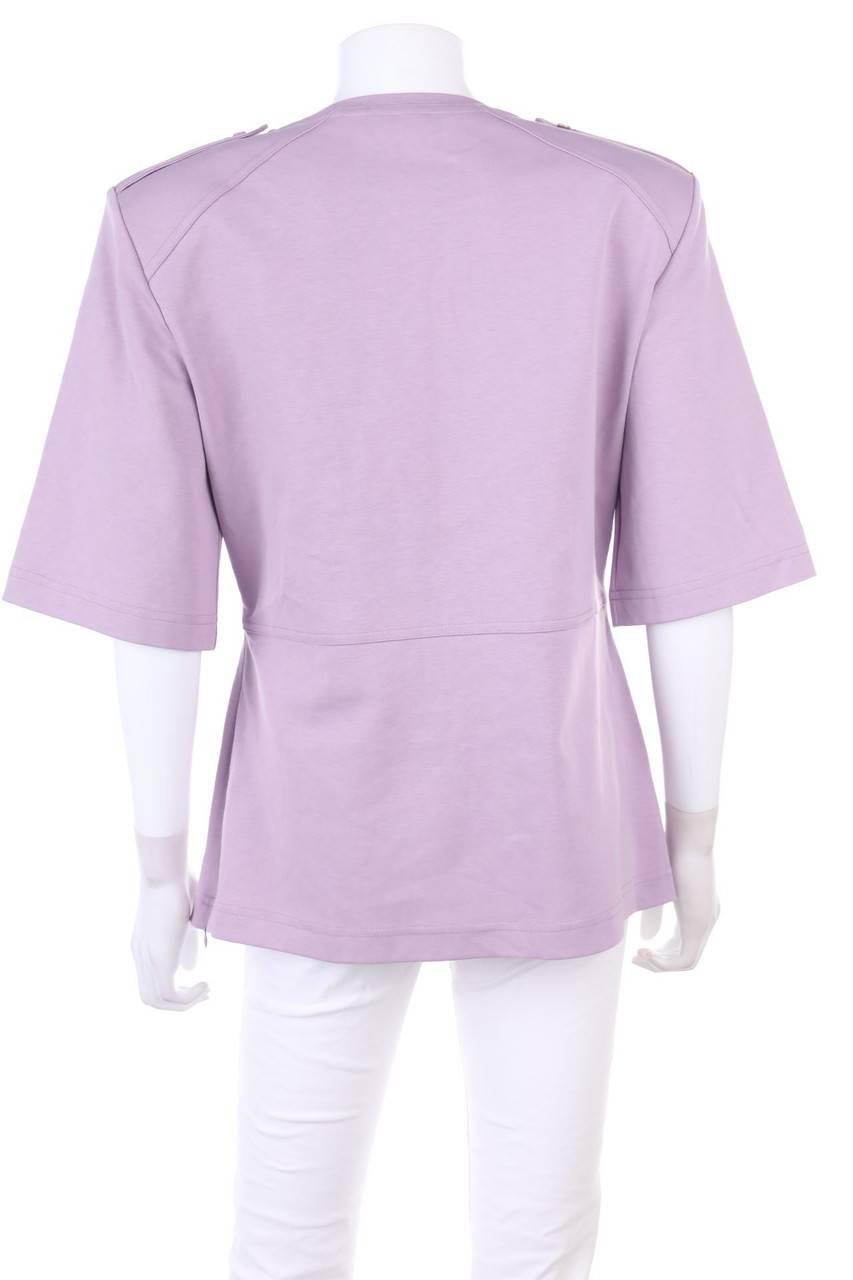 Carou Max Mara Kurzarm-Shirt Mit Riegeln