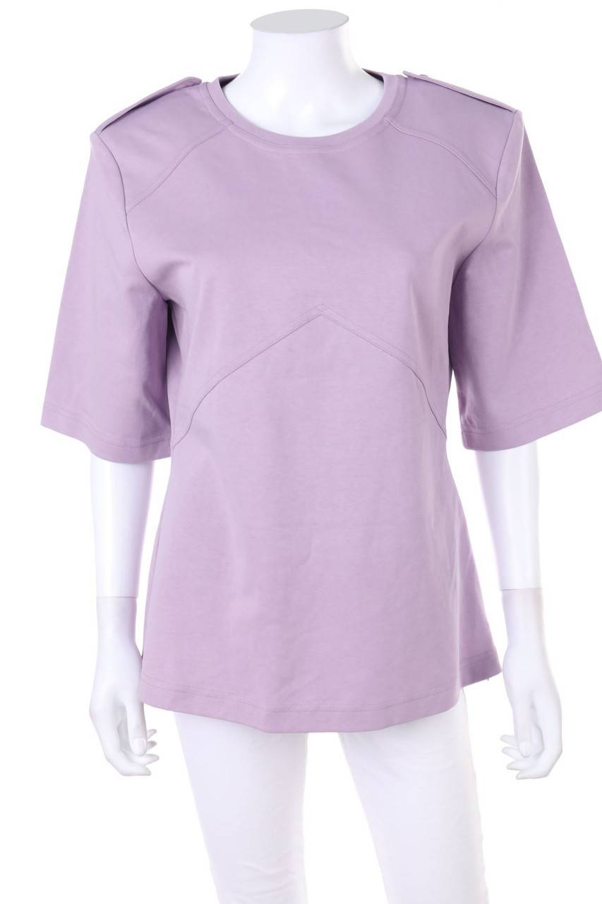 Carou Max Mara Kurzarm-Shirt mit Riegeln