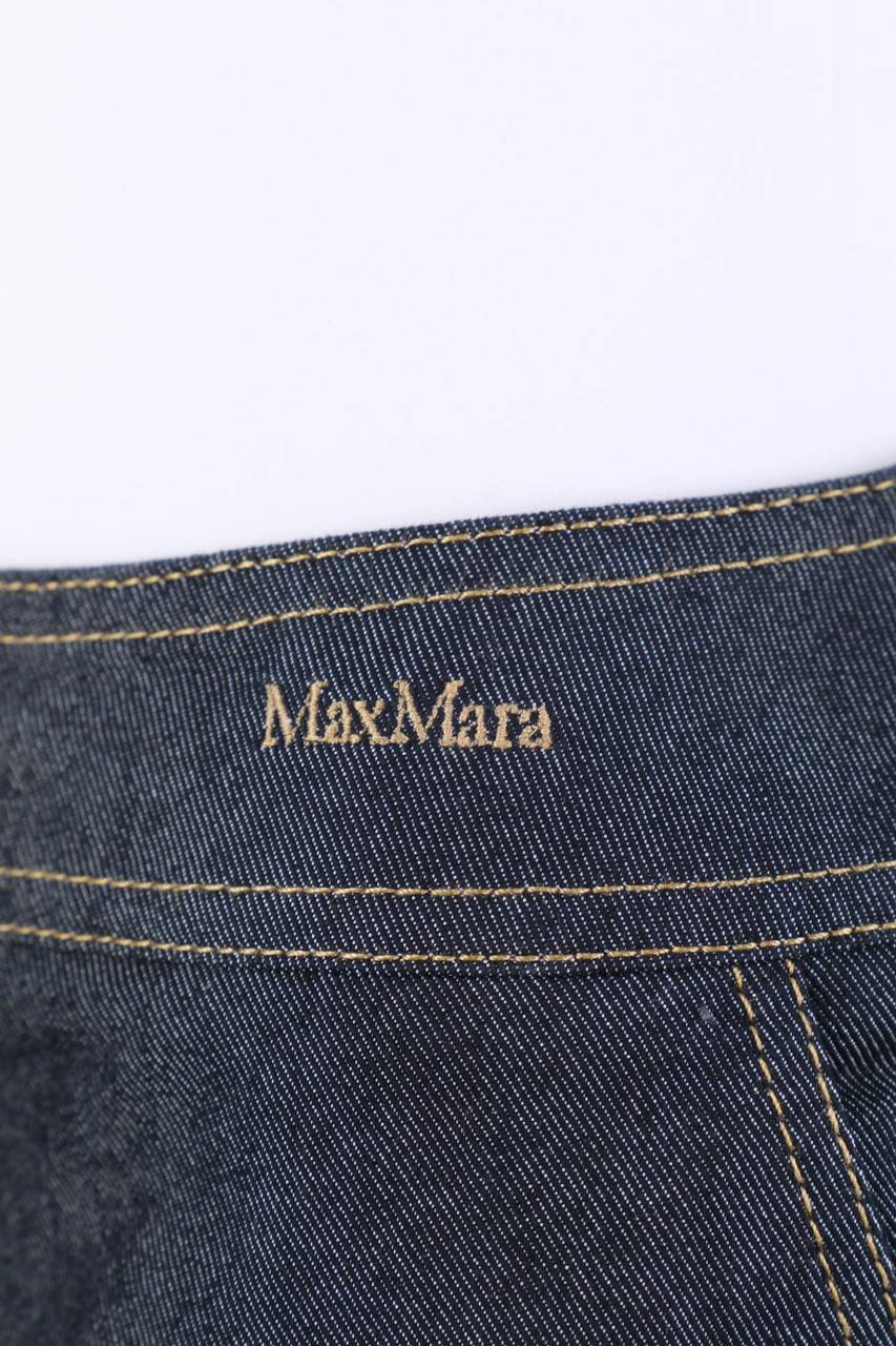 Carou Max Mara STUDIO Jeansrock Mit Logo-Stickerei