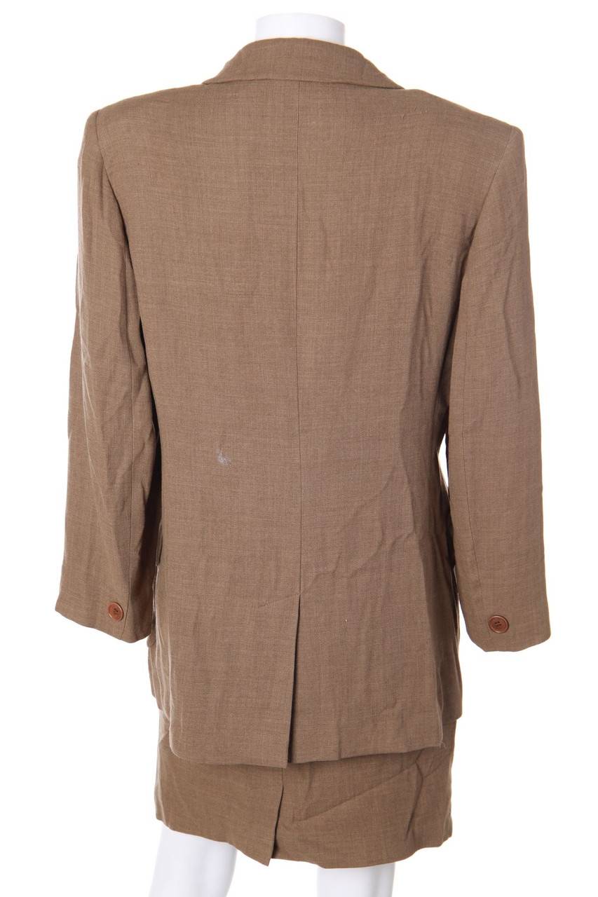 Carou Max Mara Vintage-Zweireiher-Kostüm Mit Wolle
