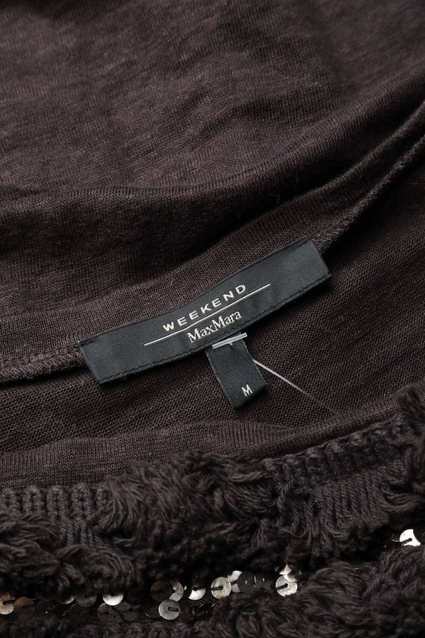 Carou Max Mara WEEKEND Kurzarm-Shirt Mit Perlen