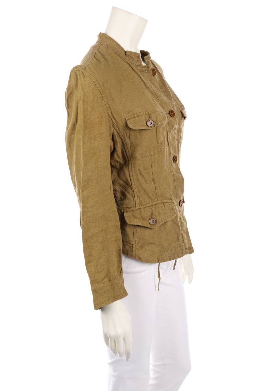 Carou Max Mara WEEKEND Leinen-Jacke Im Safari-Stil