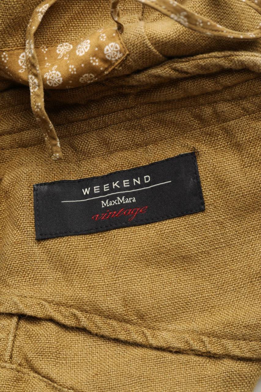 Carou Max Mara WEEKEND Leinen-Jacke Im Safari-Stil
