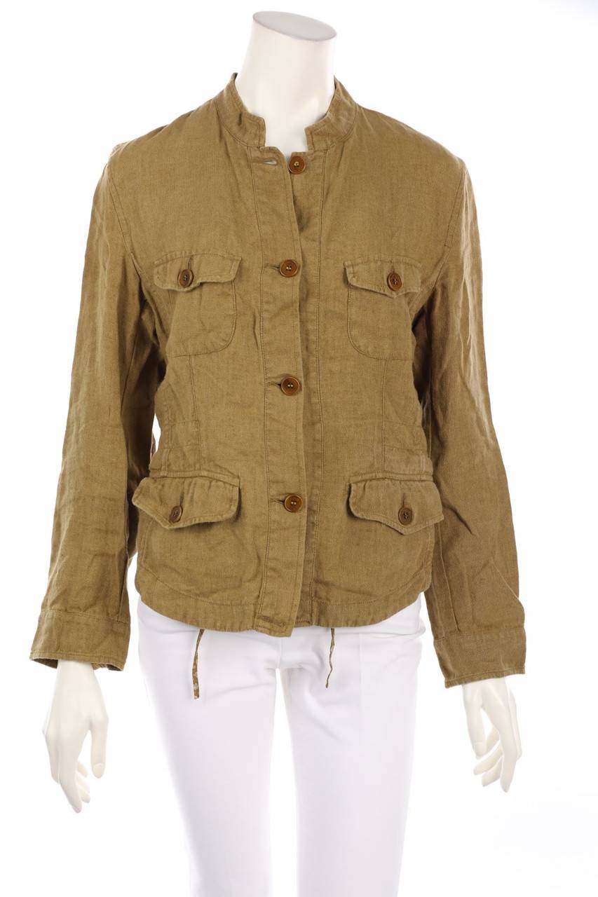 Carou Max Mara WEEKEND Leinen-Jacke im Safari-Stil