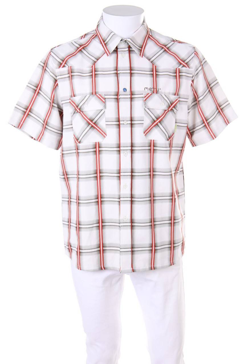 Carou meru Kurzarm-Hemd mit Karo-Muster