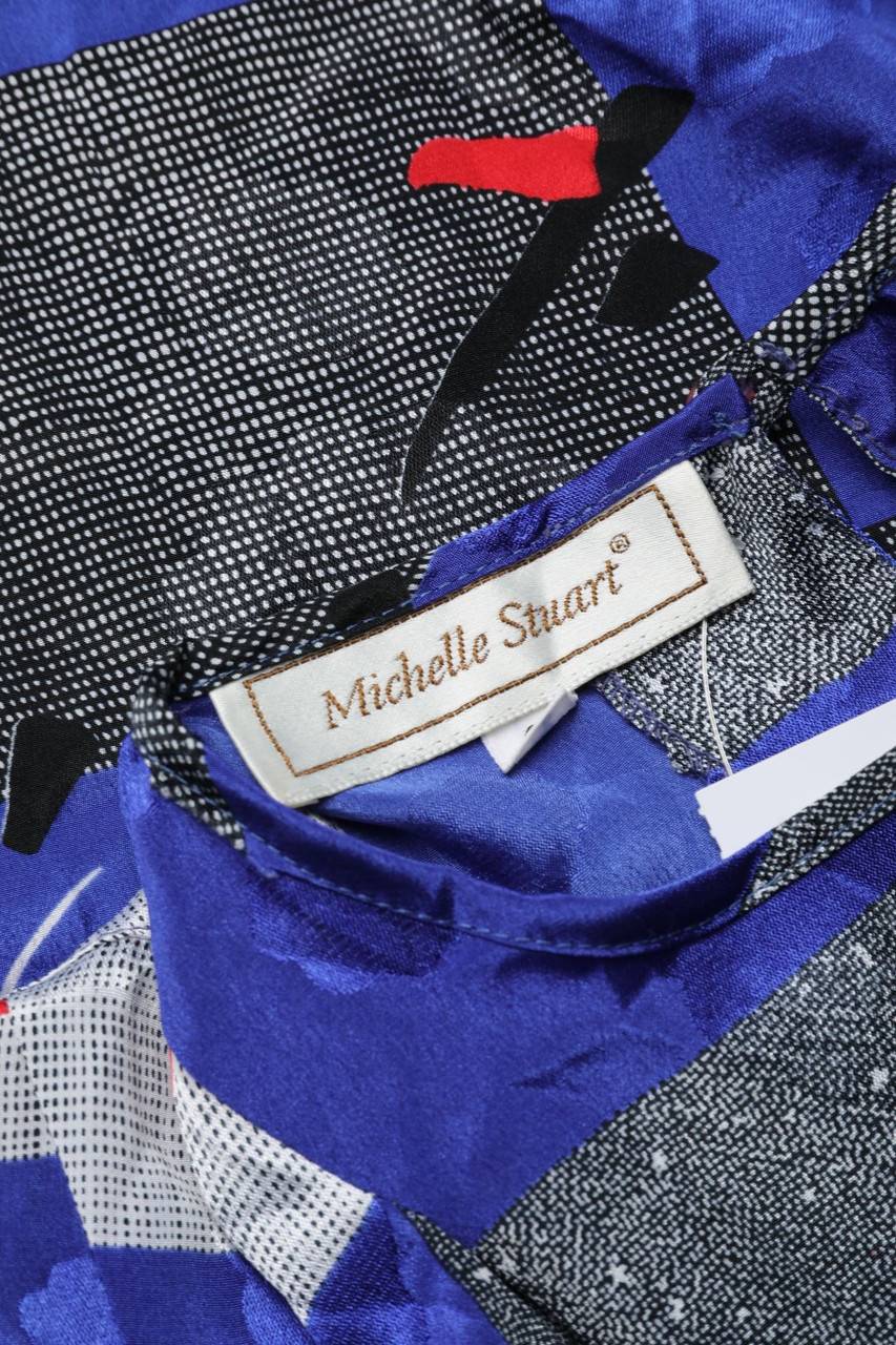 Carou MICHELLE STUART Kurzarm-Bluse Mit Geo-Print