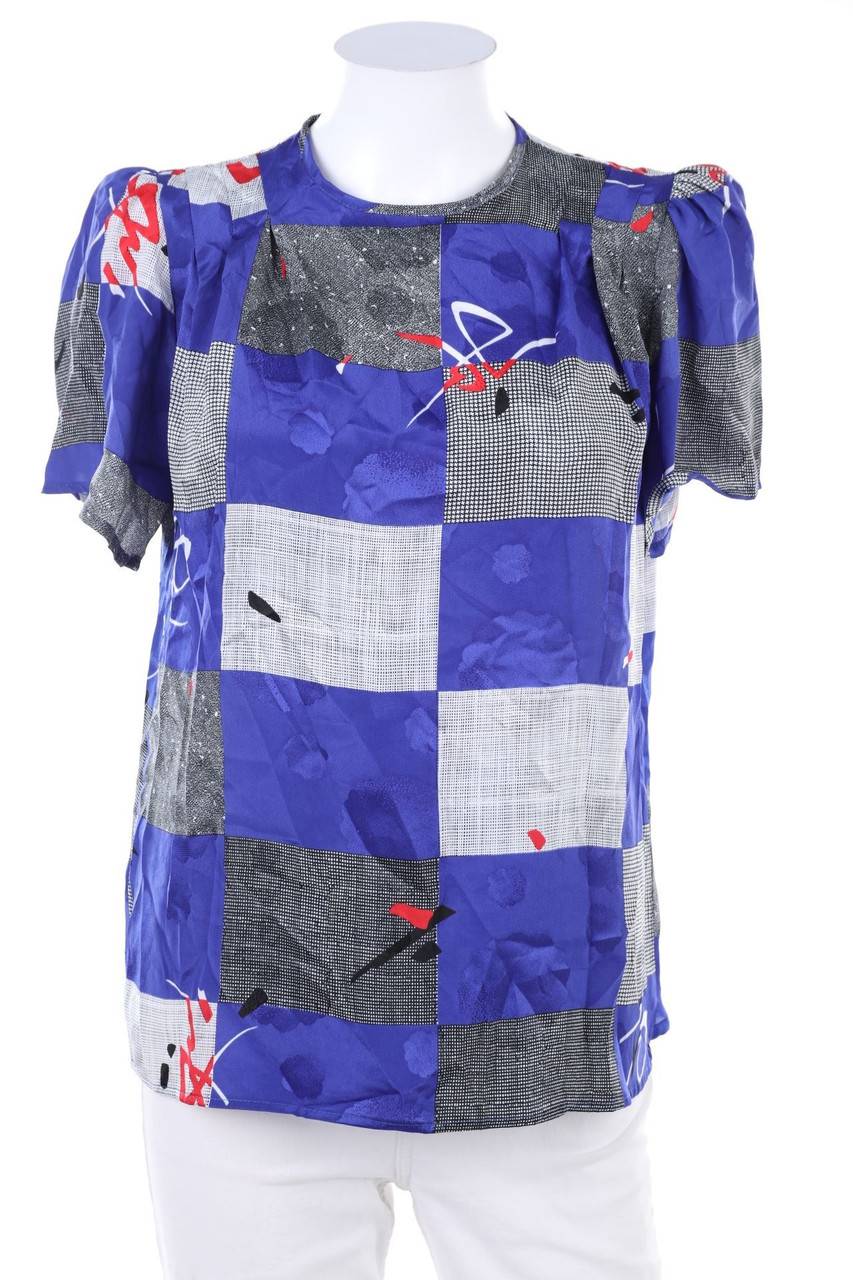 Carou MICHELLE STUART Kurzarm-Bluse mit Geo-Print