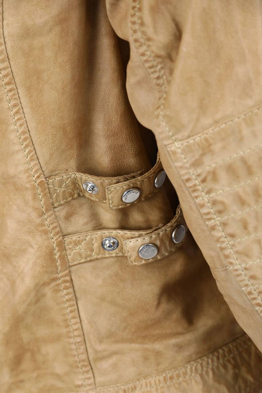 Carou MILESTONE Lederjacke Mit Logo-Plakette