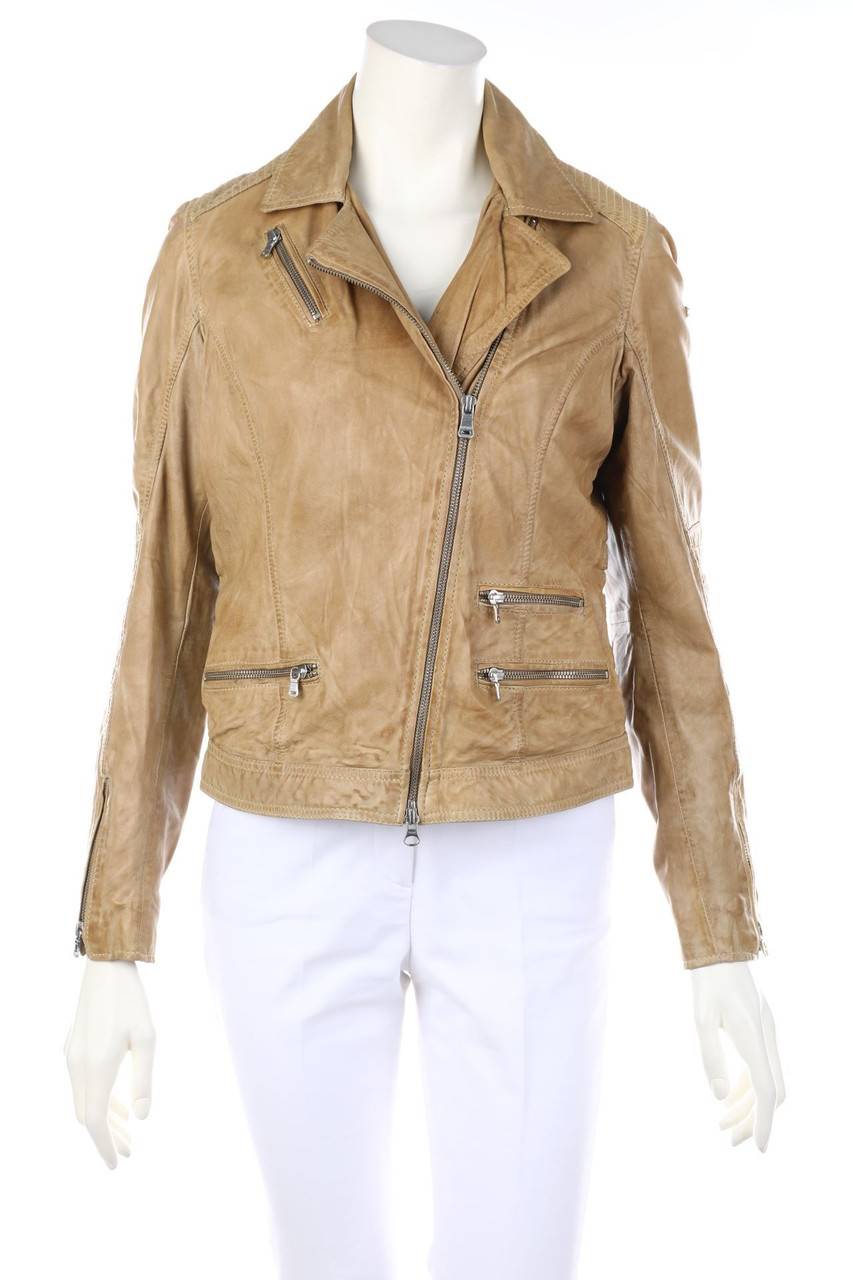 Carou MILESTONE Lederjacke mit Logo-Plakette