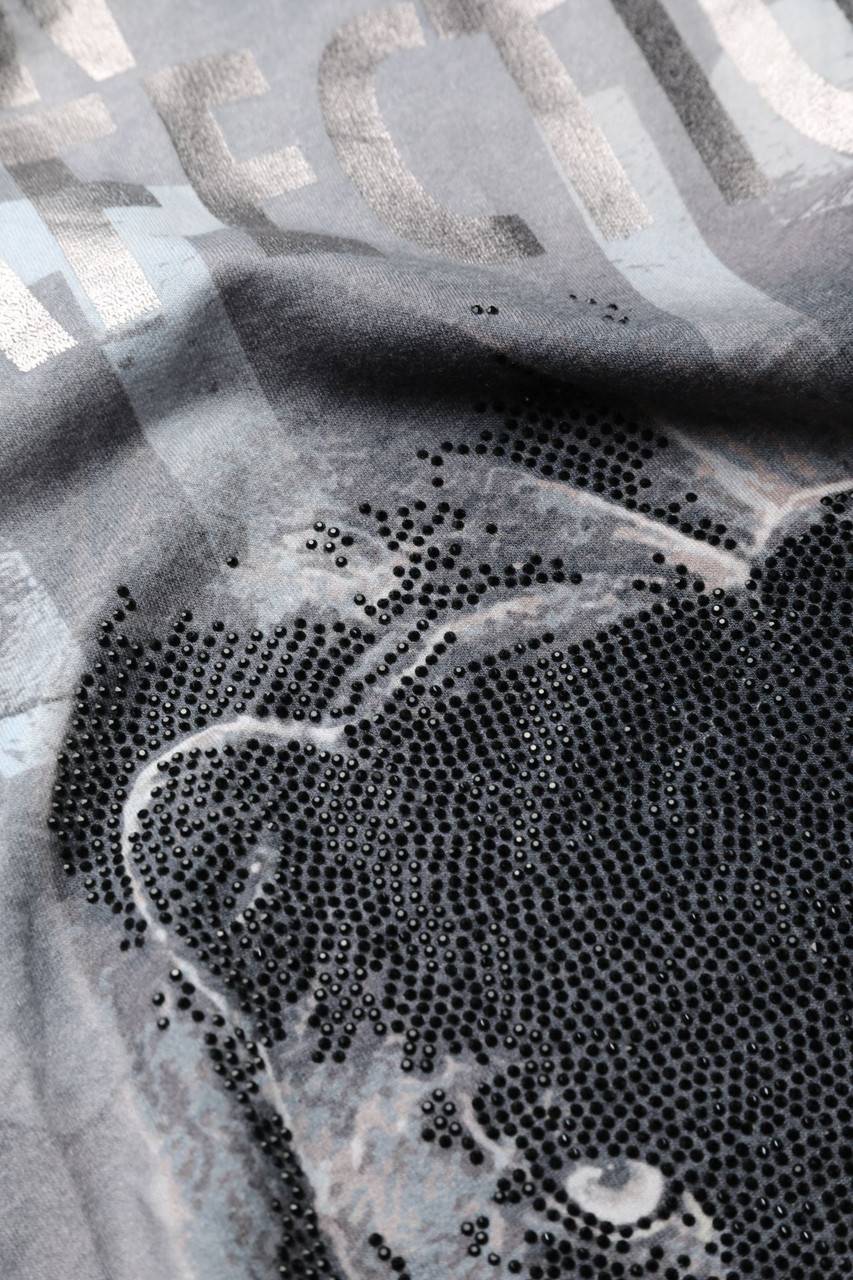 Carou Monari Kurzarm-Shirt Mit Strass-Steinen