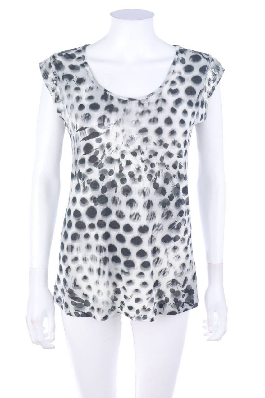 Carou monari T-Shirt mit Pailletten