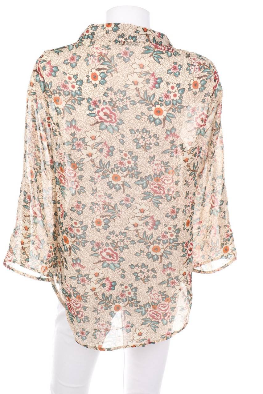 Carou My Hailys Print-Bluse Mit Krempel-Ärmeln