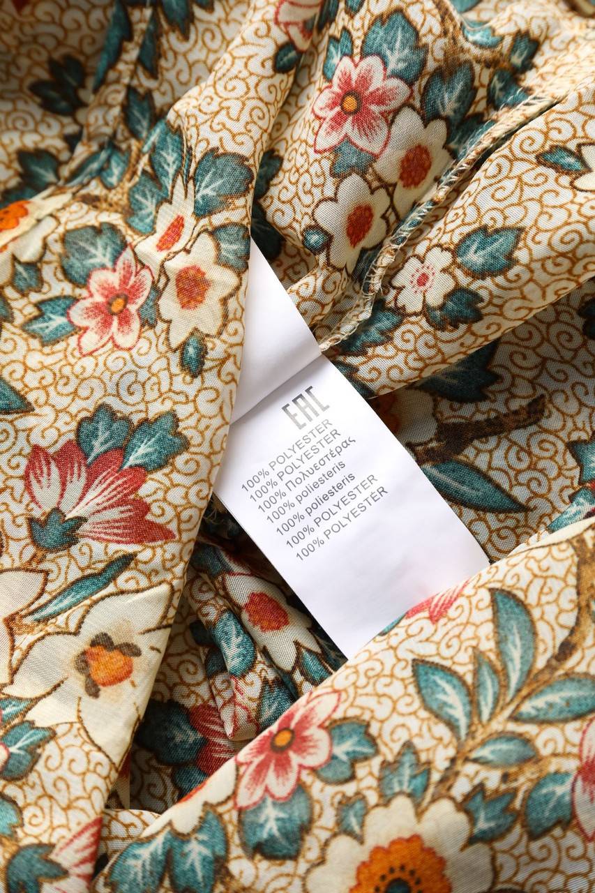 Carou My Hailys Print-Bluse Mit Krempel-Ärmeln