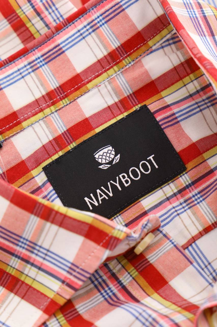 Carou NAVYBOOT Kurzarm-Hemd Mit Karo-Muster