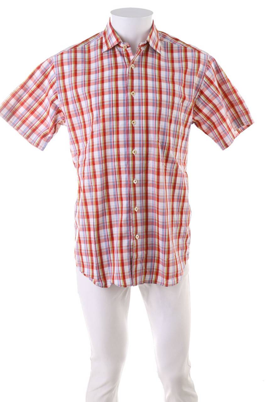 Carou NAVYBOOT Kurzarm-Hemd Mit Karo-Muster