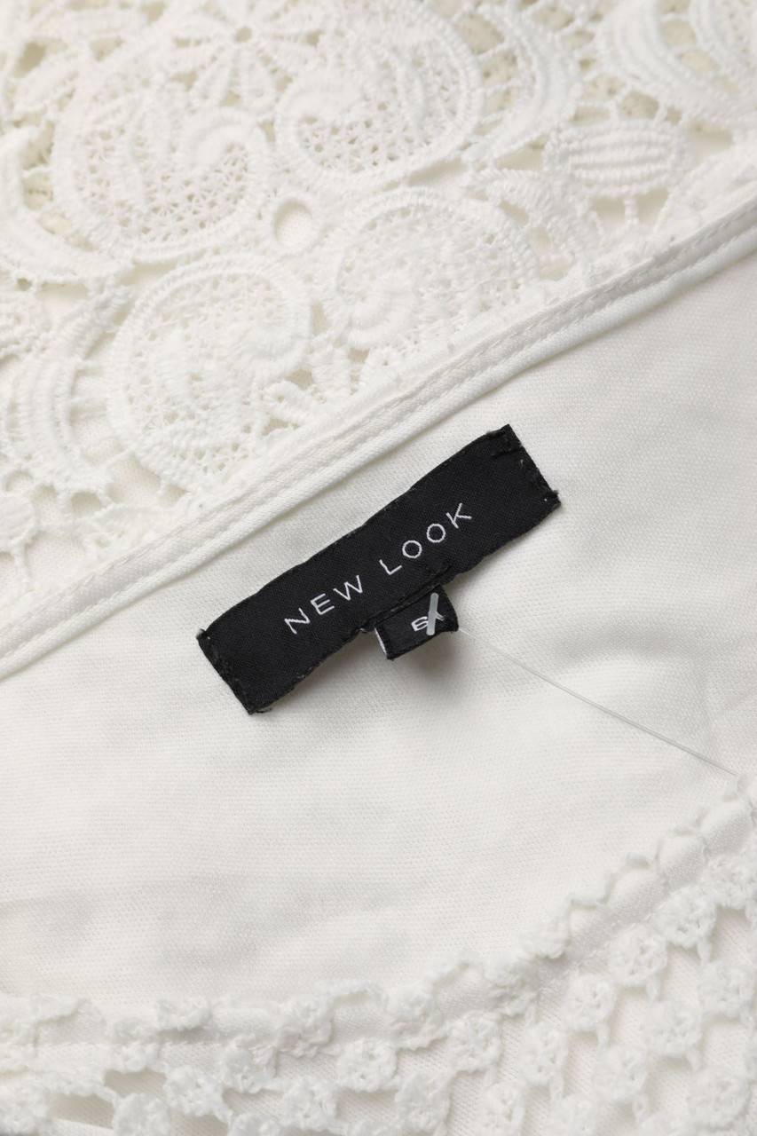 Carou NEW LOOK Cropped-Kurzarm-Bluse Aus Spitze