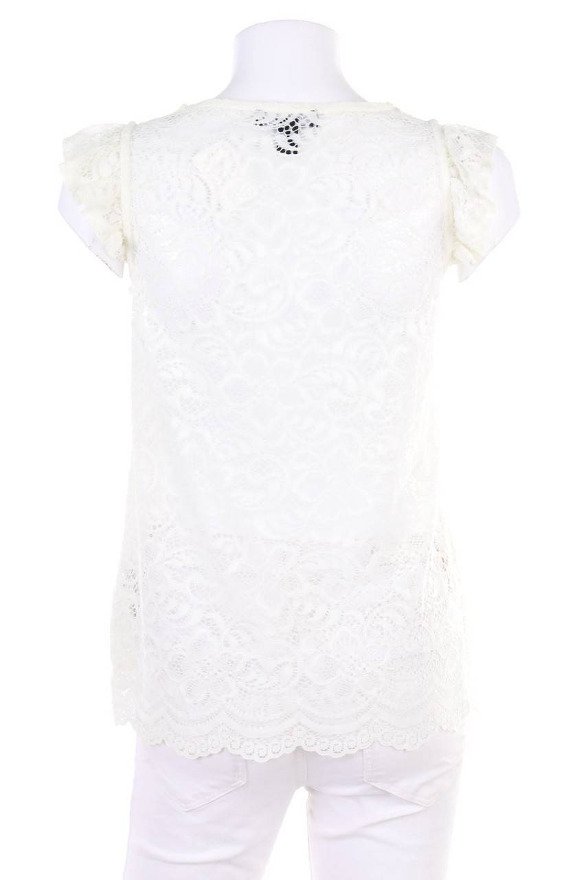 Carou NEW LOOK Kurzarm-Bluse Aus Spitze