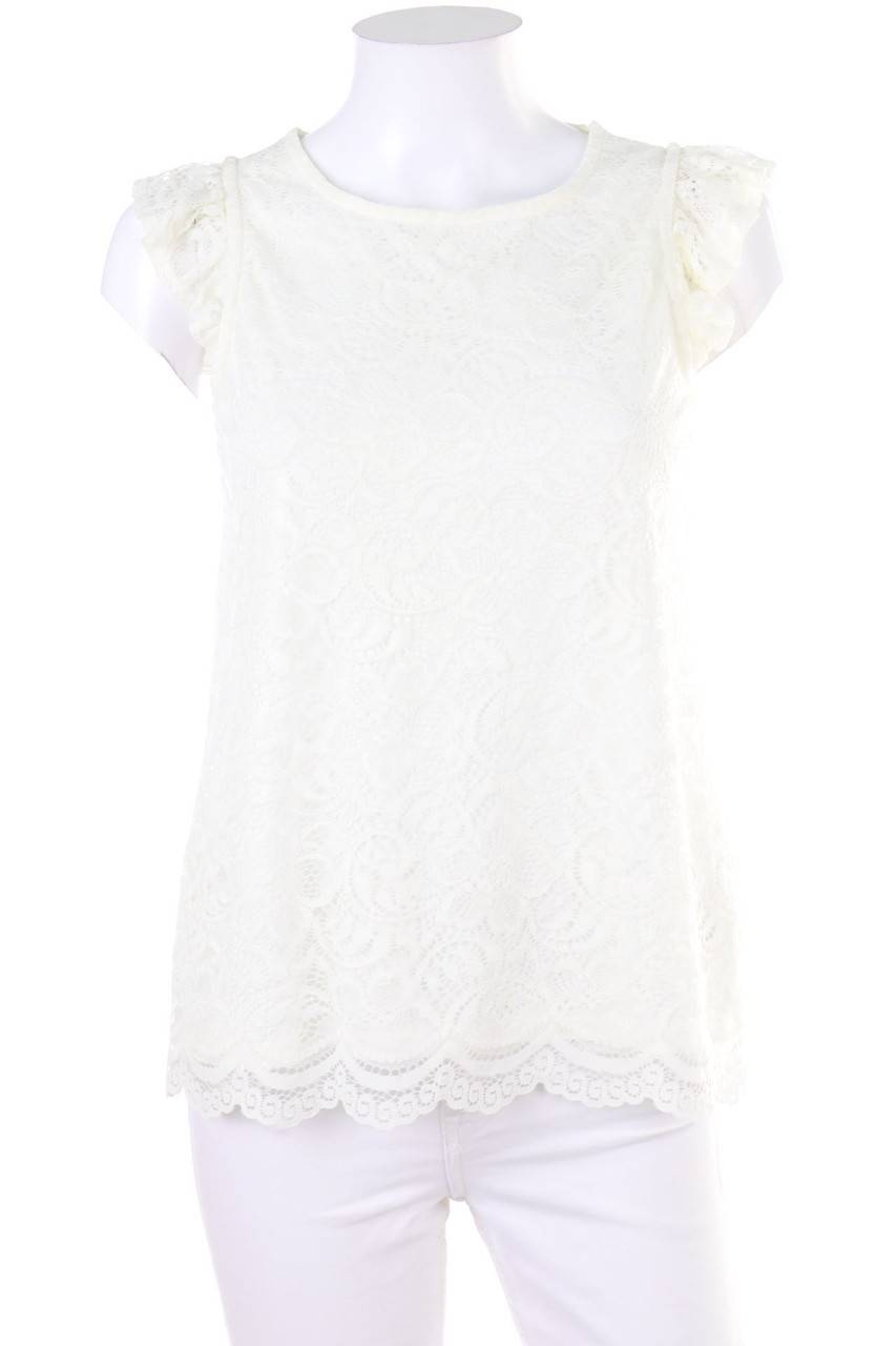 Carou NEW LOOK Kurzarm-Bluse aus Spitze