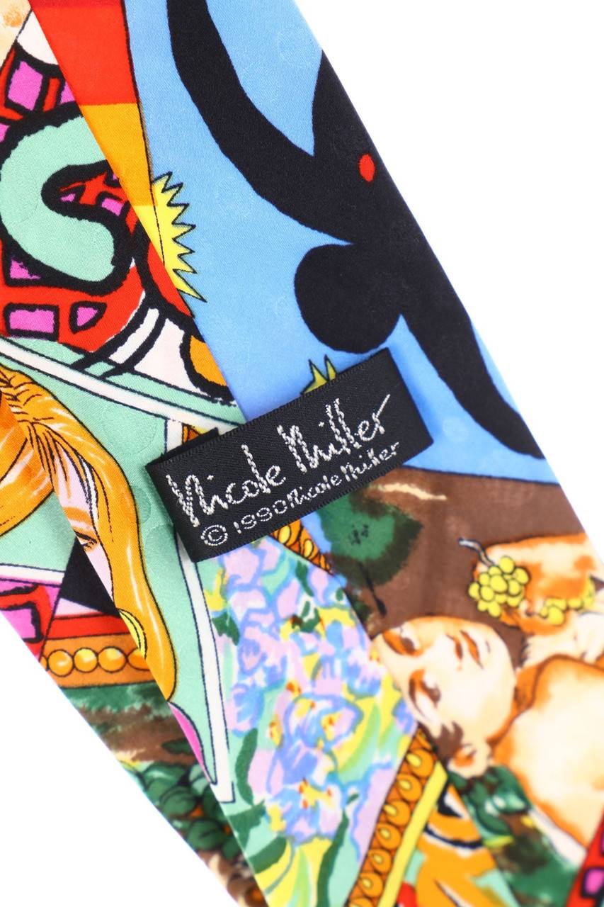 Carou Nicole Miller Seiden-Krawatte Mit Print