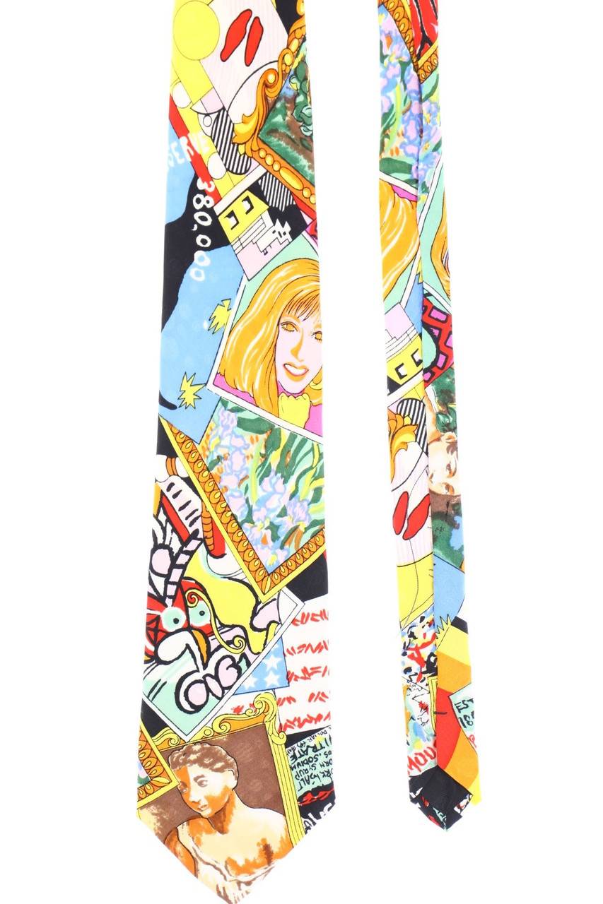 Carou Nicole Miller Seiden-Krawatte mit Print