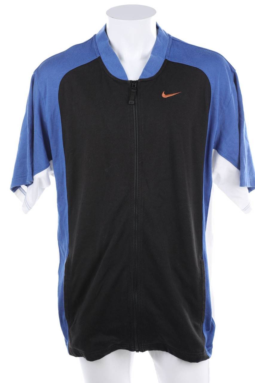 Carou NIKE Kurzarm-Sportjacke mit Logo-Stickerei