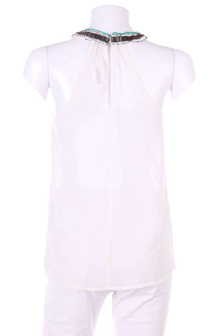 Carou NO NAME Chiffon-Blusentop Mit Applikationen