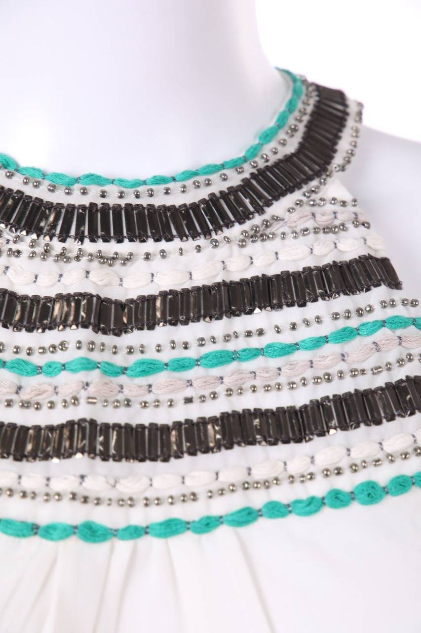 Carou NO NAME Chiffon-Blusentop Mit Applikationen