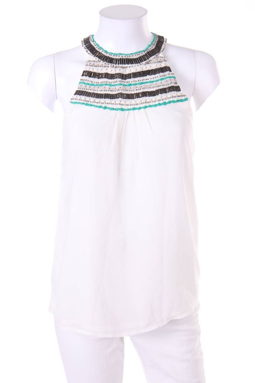 Carou NO NAME Chiffon-Blusentop mit Applikationen